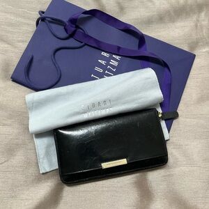 STUART WEITZMAN DISTRESSED LEATHER WALLET